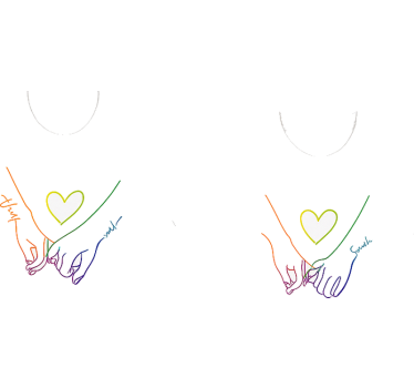 Couple t-shirts with lgbt heart design - TenStickers