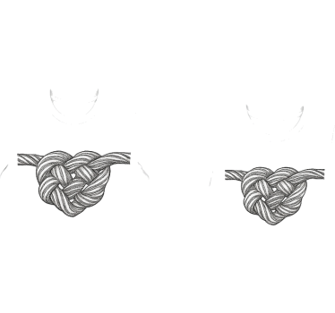 Couple t-shirts heart shaped knot design - TenStickers