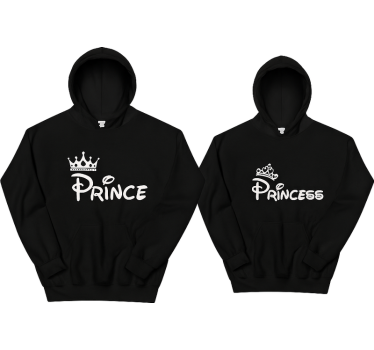 Prince and princess couple t shirt - TenStickers