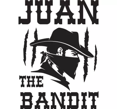 Bandit with name t-shirt design - TenStickers