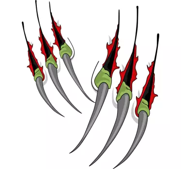 claw scratches red blood Halloween t-shirt - TenStickers