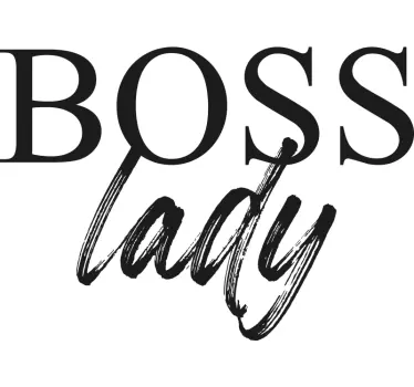 Boss lady text lettering t-shirt - TenStickers