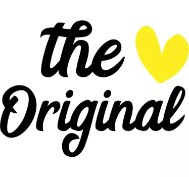Original remix yellow heart father and son t-shirts - TenStickers