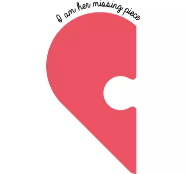 Couple t-shirts couple's heart puzzle - TenStickers