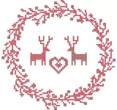 Couple t-shirts reindeer love couple - TenStickers