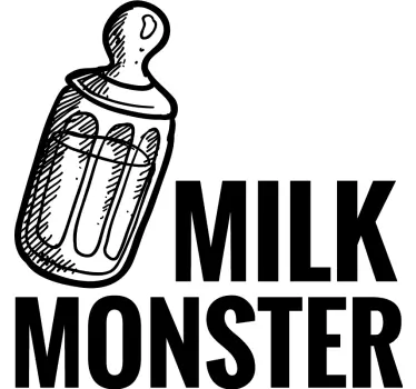 Beer and milk monster Father  and son matching shirts - TenStickers