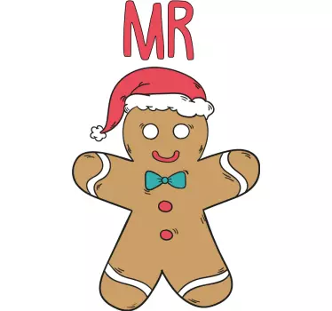 Mr and mrs gingerbread couple christmas t-shirts - TenStickers