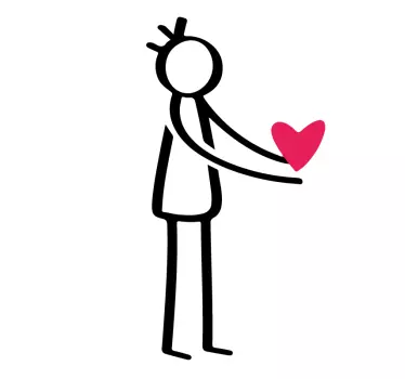 Couple t-shirts couple heart gesture - TenStickers