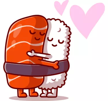 Couple t-shirts cute couple hug - TenStickers
