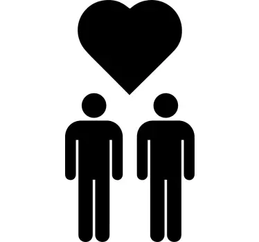 Couple t-shirts purple love symbol - TenStickers
