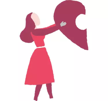 Couple t-shirts heart united together - TenStickers