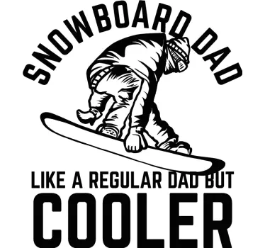 Snowboard dad Father  and son matching shirts - TenStickers