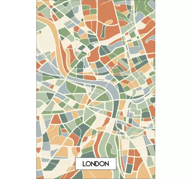 Abstract London Map t-shirt - TenStickers