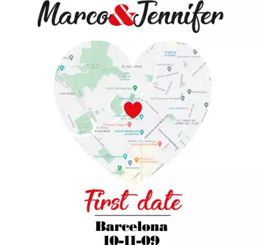 Special moments locations couple t shirts - TenStickers