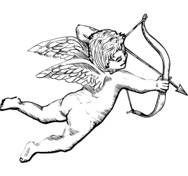 Cupid flying t-shirt - TenStickers
