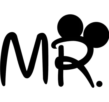 Mr & Mrs matching couple hoodie with mouse design - TenStickers