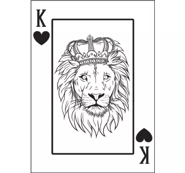 King and queen lion card matching couple hoodies - TenStickers