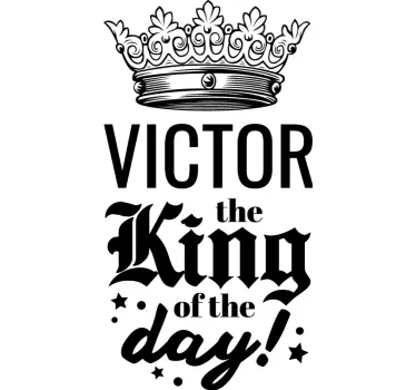 Personalised king of the day hoodie with name - TenStickers