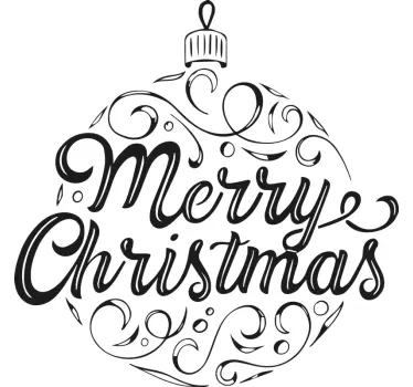 Bubble with Merry Christmas text Christmas sweatshirt - TenStickers