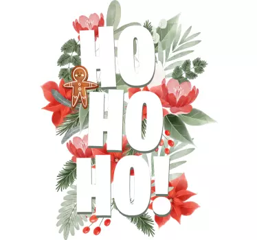 Santa "Ho ho ho" text Christmas sweatshirt - TenStickers