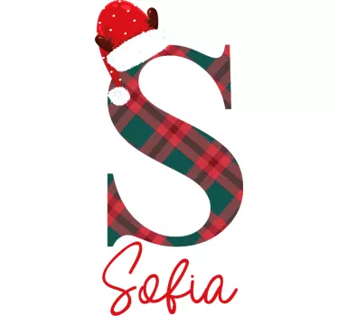 Initial lettering and name Christmas sweatshirt - TenStickers