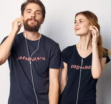 80s Together  couple tees - TenStickers