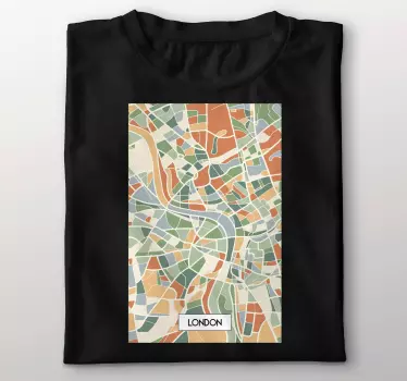 Abstract London Map t-shirt - TenStickers