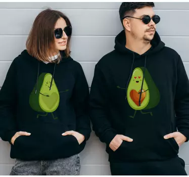 Funny avocados  matching couple hoodies - TenStickers