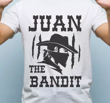 Bandit with name t-shirt design - TenStickers
