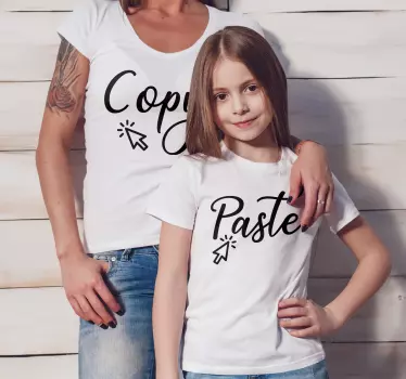 'Copy Paste' Mother and daughter shirt - TenStickers