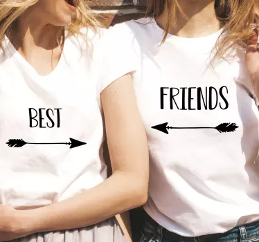 Couple t-shirts best friend arrows - TenStickers