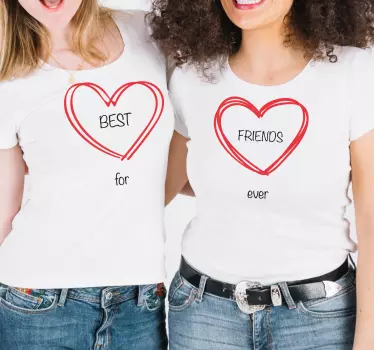Couple t-shirts best friends for life - TenStickers