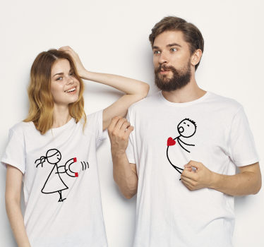 Couple t-shirts cute couple charm - TenStickers