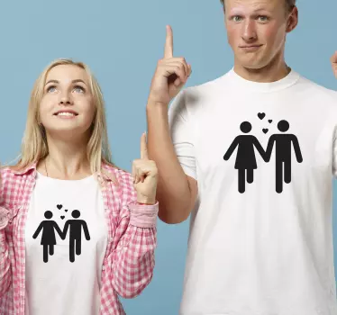 Couple t-shirts cute couples holding hands - TenStickers