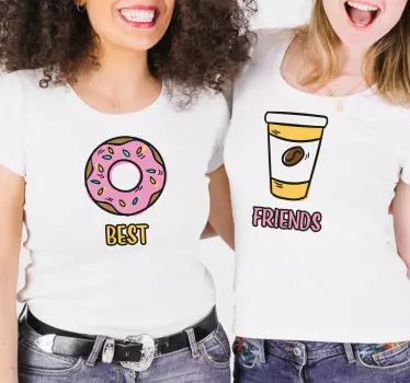 Couple t-shirts for best friends theme - TenStickers