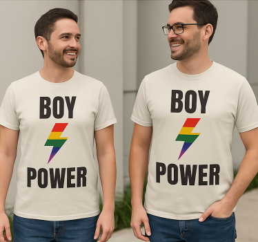 Couple t-shirts lgbt boy strength - TenStickers