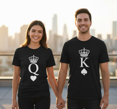 Couple t-shirts queen and king design - TenStickers