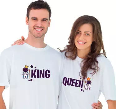 Couple t-shirts royal themed attire - TenStickers