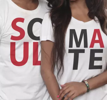Couple t-shirts soulmate bond connection - TenStickers