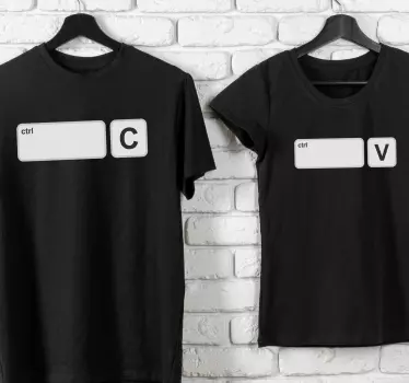 Creative ctrl c v mother and daughter t-shirt - TenStickers