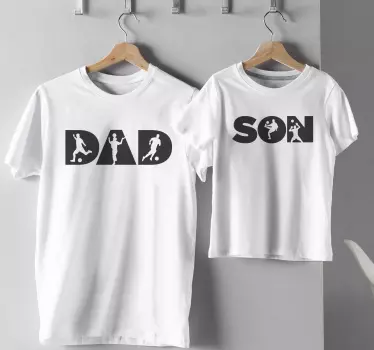 Dad and son footballers Father  and son matching shirts - TenStickers