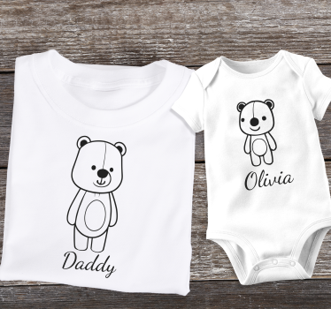 Daddy bear father's day matching shirts - TenStickers