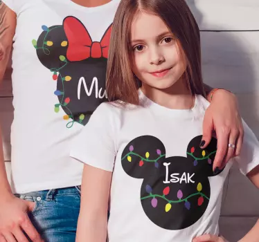 Disney christmas family Mother daughter t-shirt - TenStickers