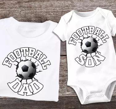 Football dad Father  and son matching shirts - TenStickers