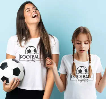 Football mom and daughter Mother daughter shirt - TenStickers