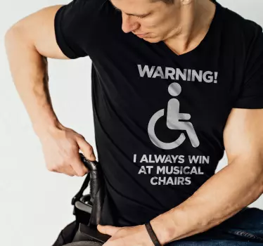 Funny disabled design t-shirt - TenStickers