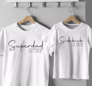 Hero and sidekick Father  and son matching shirts - TenStickers
