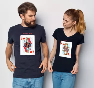 King Hearts Couple t shirts - TenStickers