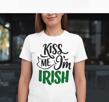 Kiss me im irish shirt cheeky st patrick's day top - TenStickers