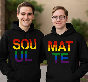 Lgbt soulmate couple t-shirts - TenStickers